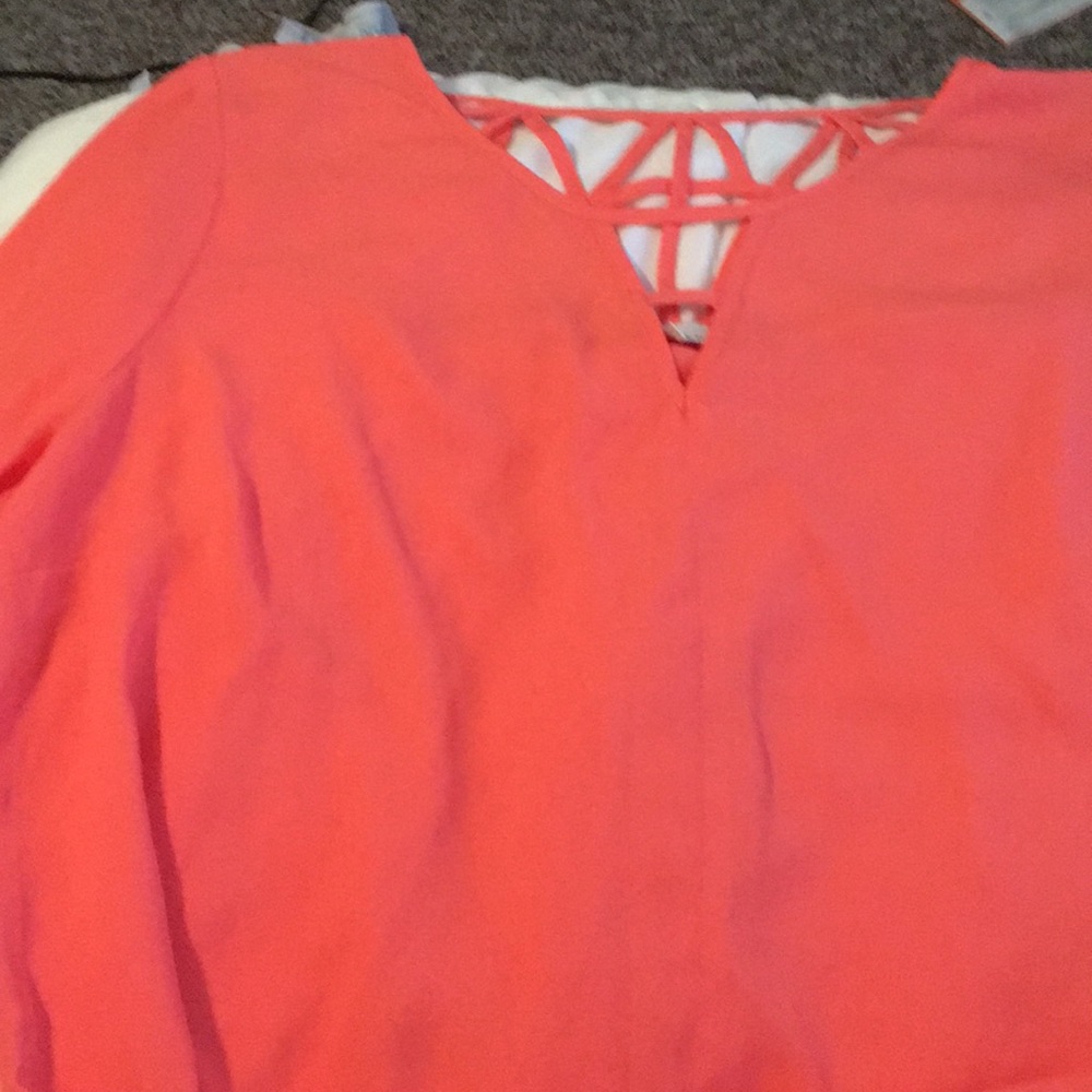 Coral blouse